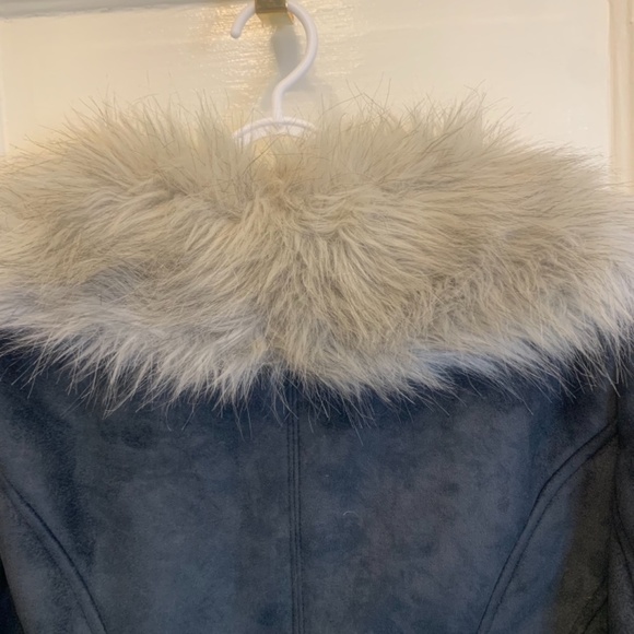 GUESS Motor Bike Faux Fur Jacket Fleece Lining sz Large Great Condition. - Picture 11 of 11
